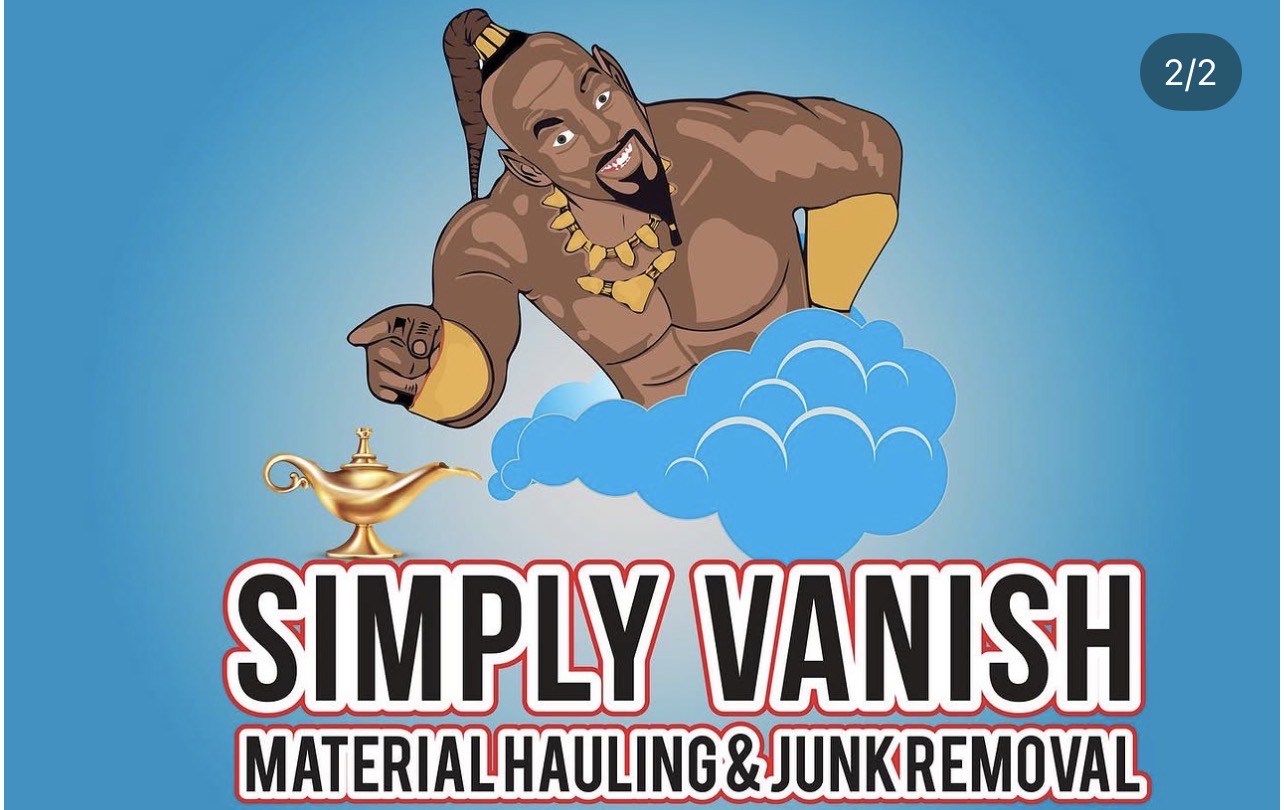 Simply Vanish genie mascot – your junk removal wish is our command